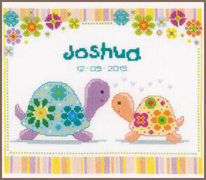 Vervaco Cross Stitch Kit - Colourful turtles