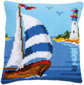Vervaco Cross Stitch Cushion Kit - Sailboat