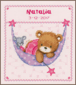 Vervaco Cross Stitch Kit - Little bear in hammock