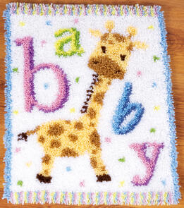 Vervaco Latch Hook Rug Kit Baby giraffe II