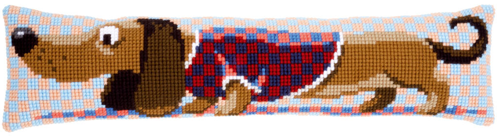 Vervaco Cross Stitch Draft Stopper Kit - Dachshund in jacket