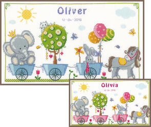 Vervaco Cross Stitch Kit - Cute animal parade