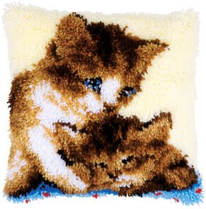 Vervaco Latch Hook Kit - Two cats