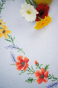 Vervaco Tablecloth Kit Flowers & lavender