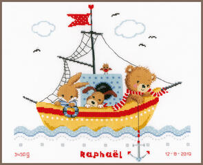 Vervaco Cross Stitch Kit - Boat sailing