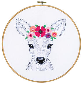 Vervaco Embroidery kit Deer with flowers
