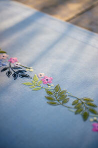 Vervaco Cross Stitch Table Runner Kit - Flowers & leaves