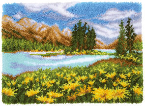 Vervaco Latch Hook Rug Kit Mountain landscape