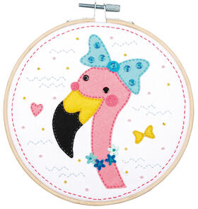 Vervaco Craft kit with felt Flamingo