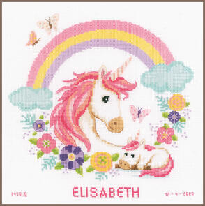 Vervaco Cross Stitch Kit - Mother and baby unicorn