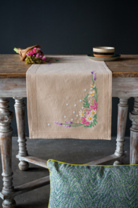 Vervaco Embroidery Table Runner Kit - Spring Flowers
