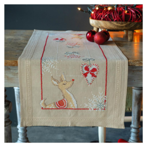 Vervaco Table Runner Kit - Reindeer in Christmas Spirit