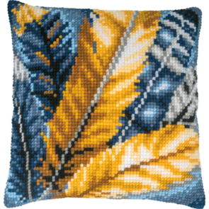 Vervaco Cross stitch cushion kit Feathers
