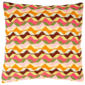 Vervaco Long Stitch Cushion Kit Geometric Retro