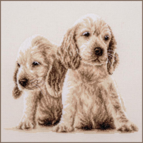 Vervaco Counted Cross Stitch Kit 2 Puppies