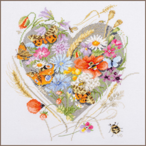 Lanarte Counted Cross Stitch Kit A Heart Of Flowers