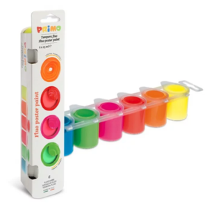 Primo Poster Paint Sets - Ready-Mix Flourescent 25ml Set/6