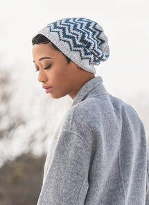 Blue Sky Fibers Woolstok - Springfield Chevron Hat - Knitting Pattern / Kit