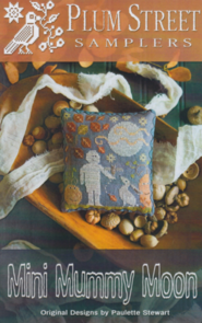 Plum Street Samplers Cross Stitch Pattern - Mini Mummy Moon