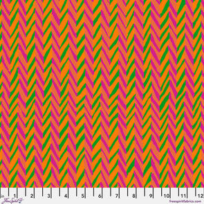 Free Spirit Kaffe Fassett - Herringbone Stripe - Orange - February 2026