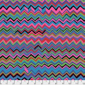 Free Spirit Kaffe Fassett Fabric - Zig Zag - Carnival