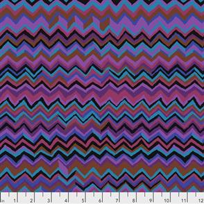Free Spirit Kaffe Fassett Fabric - Zig Zag - Purple