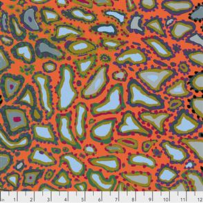 Free Spirit Kaffe Fassett Fabric - Animal - PWBM076 - Orange