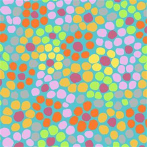 Free Spirit Kaffe Fassett Fabric - Flower Dot - PWBM077 - Aqua