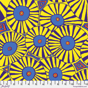Free Spirit Kaffe Fassett Brollies - Yellow || August 2022