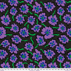 Free Spirit Kaffe Fassett Camo Flower - Black || August 2023