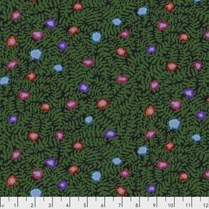 Free Spirit Kaffe Fassett Fabric - Moss Flower Dark