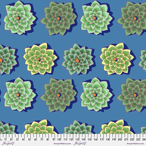 Free Spirit Kaffe Fassett Shadow Flower - Teal || February 2022