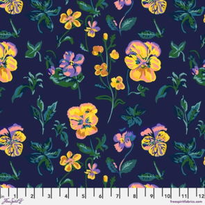 Free Spirit Mon Jardin by Natalie Lete - Pansies Navy