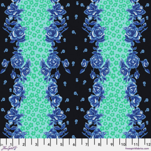Free Spirit Mon Jardin by Natalie Lete - Rose Stripe Blue