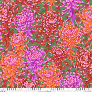 Free Spirit Kaffe Fassett - Spider Mums - Red || August 2025