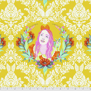 Free Spirit Tula Pink Fabric - Curiouser and Curiouser Collection - Alice - Sugar