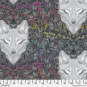 Free Spirit Wolf of Pink Street - Carbon || Graywork || Tula Pink