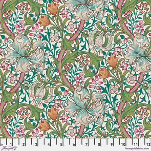 Free Spirit Morris & Co || Bedford Park || Golden Lily - Fuchsia
