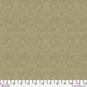 Free Spirit Morris & Co - Tonal Strawberry Thief - Olive Fruit || The Trellis Palette