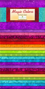 Wilmington Prints 2-1/2in Strips Magic Colors - 40 pieces