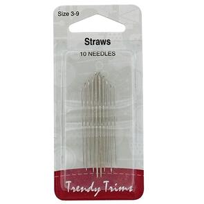 Trendy Trims Straws Needles 3-9 10/Pkg