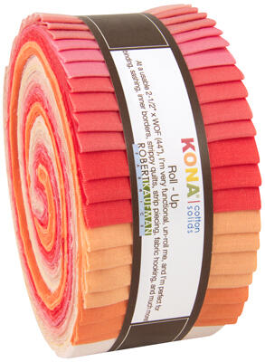 Robert Kaufman Roll Ups: Kona Cotton, Blushing Bouquet palette