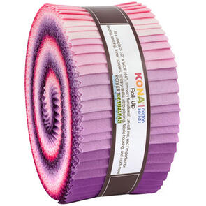 Robert Kaufman Roll Ups: Kona Cotton - Wildberry Palette
