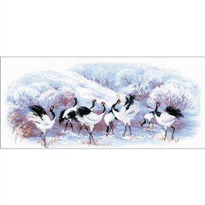 Riolis Counted Cross Stitch Kit - 21.75"x9.75" - Japanese Cranes