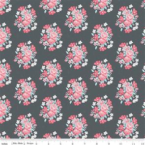 Riley Blake Abbie's Garden Bouquet Charcoal