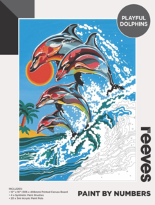 Reeves Paint by Number - Portrait Dolphins