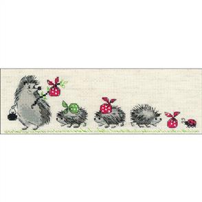 Riolis Counted Cross Stitch Kit -  9.5"X3.25" - Hedgehogs