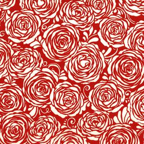 RJR Sugar Berry (Metallic) /Flaurie & Finch Candied Roses - Radiant Cherry