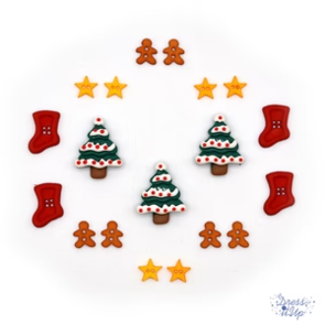 Dress It Up Rocking Around the Christmas Tree buttons & embelishments
