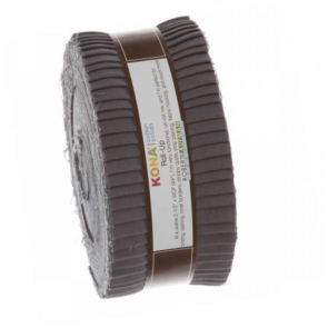 Robert Kaufman Kona Solids, Roll-Ups Coal